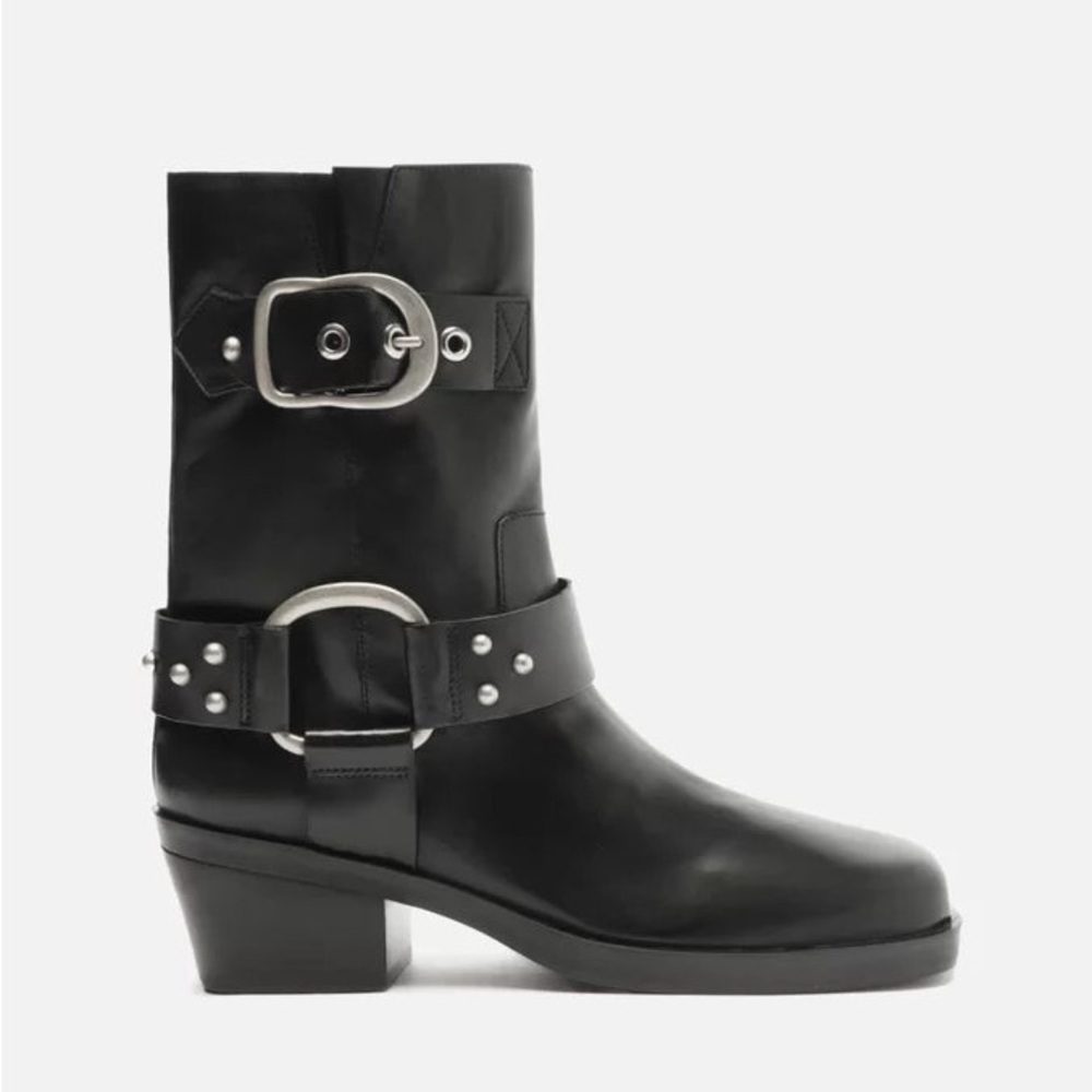 Arezzo Kaia Leather Block Boot NWT size 5